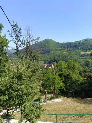 a person standing in a field with trees at Positive vibes in Visoko