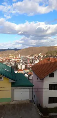a view of a city from the roof of a building at Ferienwohnung Sabina in Bosanska Krupa