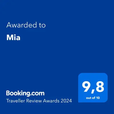 a blue phone screen with the text awarded to msha at Mia in Tomislavgrad