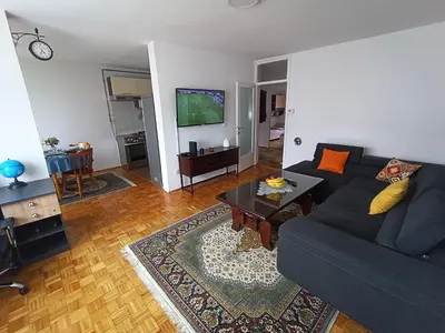 a living room with a couch and a table at Perfect Place in Visoko