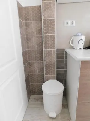 a bathroom with a toilet and a sink at Tina apartman in Prnjavor