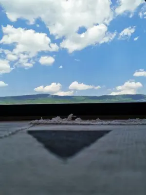 a view of the sky from the roof of a building at Stone Chalets - LUNA in Jajce