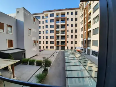 a view from the balcony of a building at IGX in Banja Luka