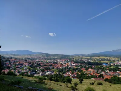 a view of a city from a hill at Apartman Cincar in Livno