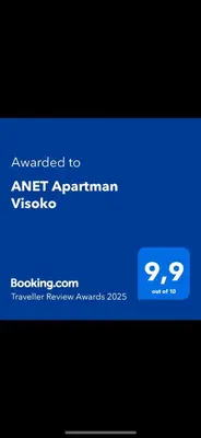 a screenshot of a cell phone with a blue screen at ANET Apartman Visoko in Visoko