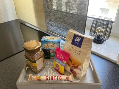 a box filled with food on top of a counter at Anna in Livno