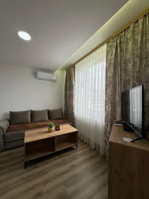 a living room with a couch and a television at Aparmani Karanovic in Zavidovići