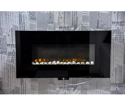 a fireplace with a fire in the middle at Amsterdam in Banja Luka