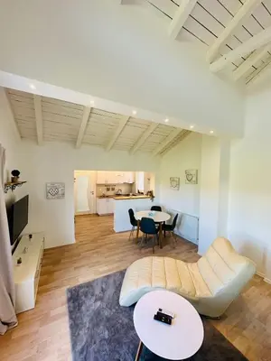 a living room with a couch and a table at Vila Milincic Loft Milincic in Banja Luka