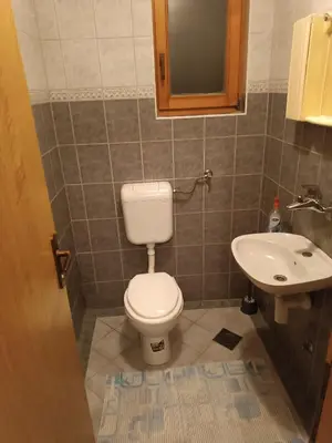 a bathroom with a toilet and a sink at Vlašić, Babanovac, vikendica Ante in Vlasic