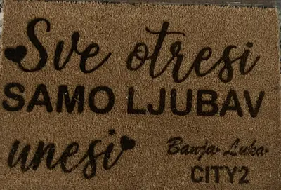 a sign that says she bites santa lunch istg at Banja Luka CITY2 in Banja Luka