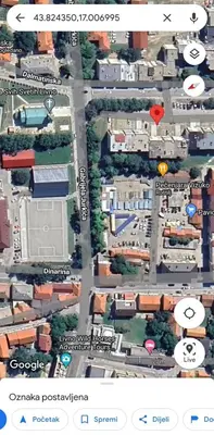 a screenshot of a map of a city with buildings at Apartman Rita in Livno