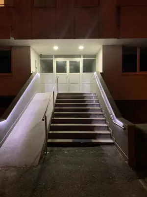 an empty stair case in a building with stairs at Darija's place in Banja Luka