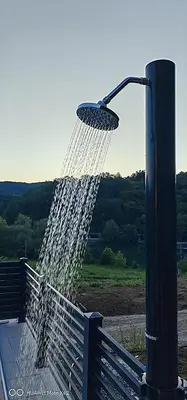 a water fountain hooked up to a light pole at UNA RESORT in Bosanska Krupa