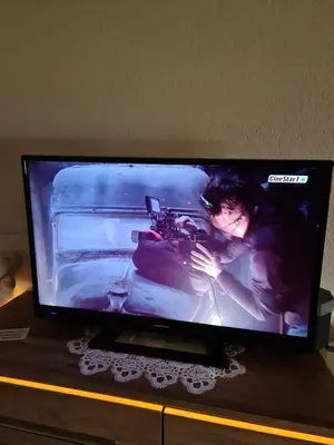 a flat screen tv sitting on top of a table at Studio Apartman Ana Doboj in Doboj