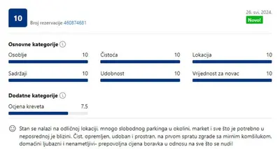 a screenshot of a cell phone screen with a line graph at Apartman ROYAL Bulevar in Zenica