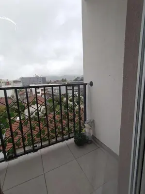 a balcony with a view of a city at Apartment Allora ,with garage in Banja Luka