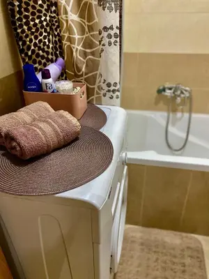 a bathroom with a box on top of a counter at Apartman A&A in Banja Luka