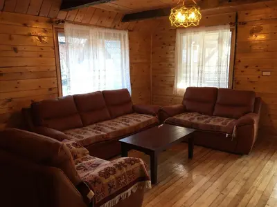 a living room with a couch and a coffee table at 