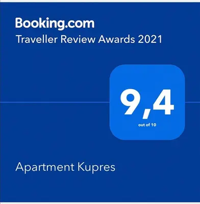 a screenshot of a travel rewards app with a blue at Apartment Kupres in Kupres
