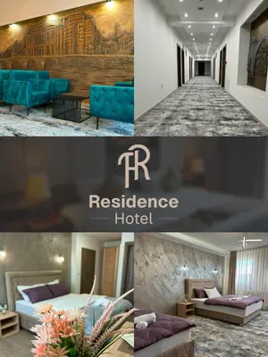 a collage of two pictures of a hotel at Hotel Residence Travnik in Travnik