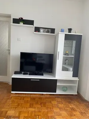 a entertainment center with a flat screen tv at Vista Castle in Jajce