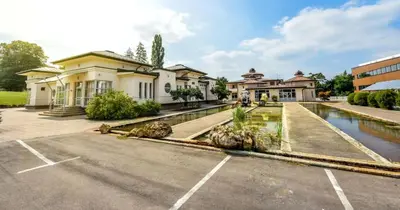 an empty parking lot in front of a building at Vikendica Anastasija in Laktaši