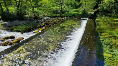 a stream of water flowing down a river at Vikendica Davidović in Landeke