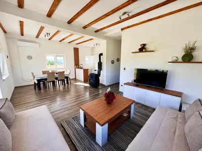 a living room with a couch and a tv at Vila Anamari in Livno