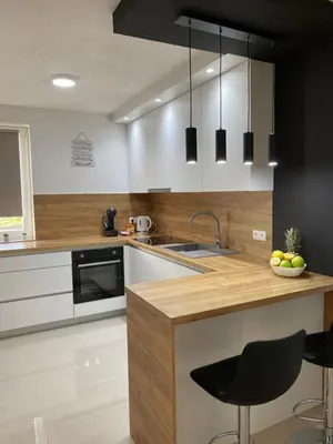 a kitchen with a sink and a counter top at Villa La Casa -Family house in Jajce