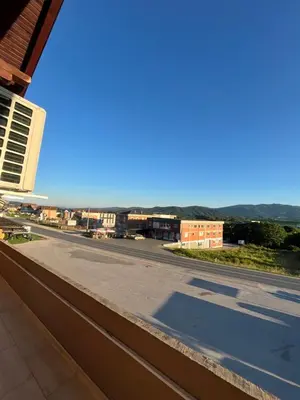 a view of a street from a building at Apartment M&S Gračanica in Gračanica