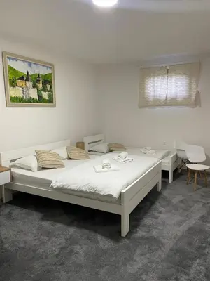 a bedroom with two beds in a room at Villa Bella Una - Prizemlje in Cazin
