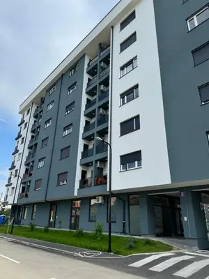 a large apartment building on the side of a street at BL Soul Apartment in Banja Luka