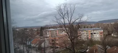 a view from a window of a city with buildings at WUGE Bihac in Bihać