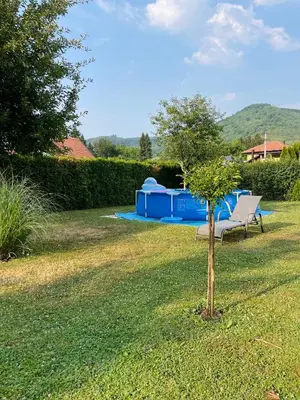 a small tree in the middle of a yard at Hacienda DM in Visoko
