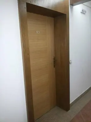 a wooden door in a room with a white wall at Andrea & Goran 106 in Vlasic