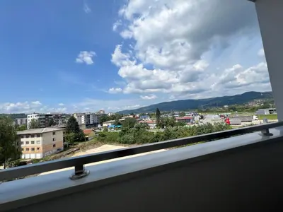 a view of a city from a window at stan na dan Tivana Doboj in Doboj