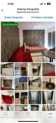 a collage of pictures of a room at Apartman CITY CENTER 5 in Prijedor