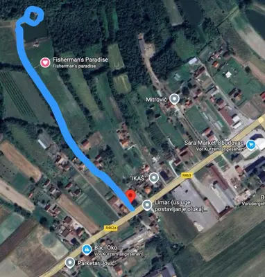 a map of the proposed improvements to the ash water subdivision at Lake house in Donji Žabar