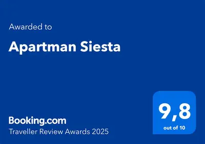 a blue rectangle with the words australian sisia on it at Apartman Siesta in Kiseljak