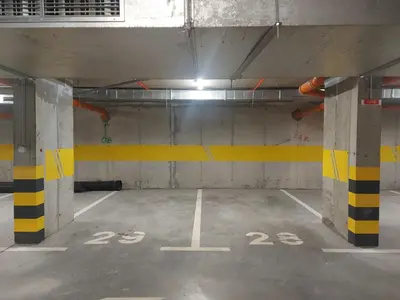 an empty parking lot in a parking garage at BL Lux in Banja Luka