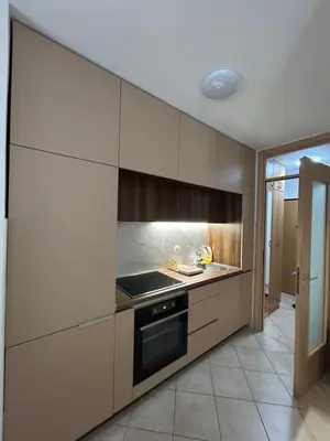 a kitchen with a stove and a sink at Vert Lux in Banja Luka