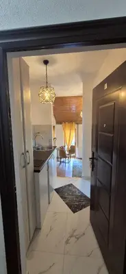 a kitchen with a sink and a counter at Viktory in Vlasic