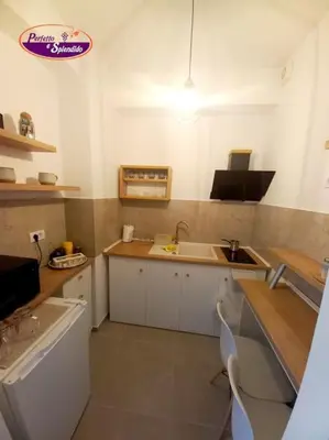 a kitchen with a sink and a counter top at Perfetto e Splendido! in Banja Luka