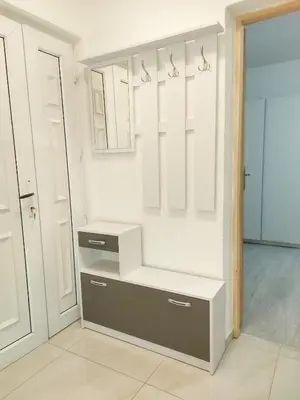 a room with a closet with two drawers and a mirror at Stan na dan Gabriella in Prijedor