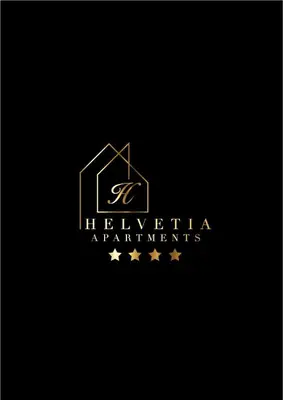 a logo for a luxurious apartment with stars at Helvetia Apartments in Jajce