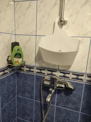 a bathroom with a sink and a faucet at Šumska Oaza in Laktaši