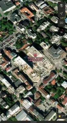 an overhead view of a city with buildings at KING - Apartment & SPA in Banja Luka