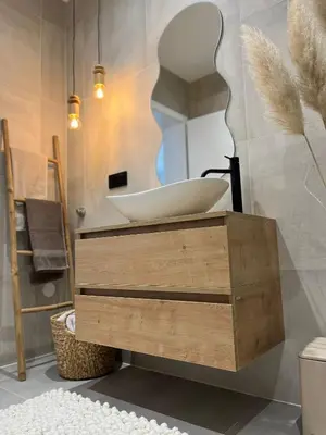 a bathroom with a sink and a mirror at Home Away From Home 2 in Jajce