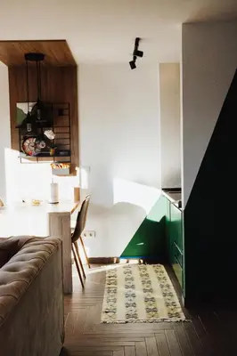a living room with a couch and a table at Pine apartment Vlašić in Vlasic